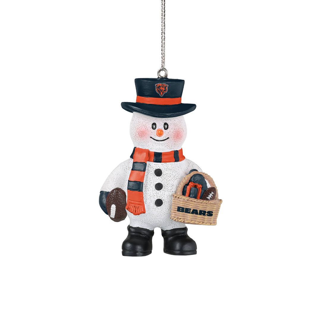 Chicago Bears UK Snowman Basket Ornament - UKASSNI