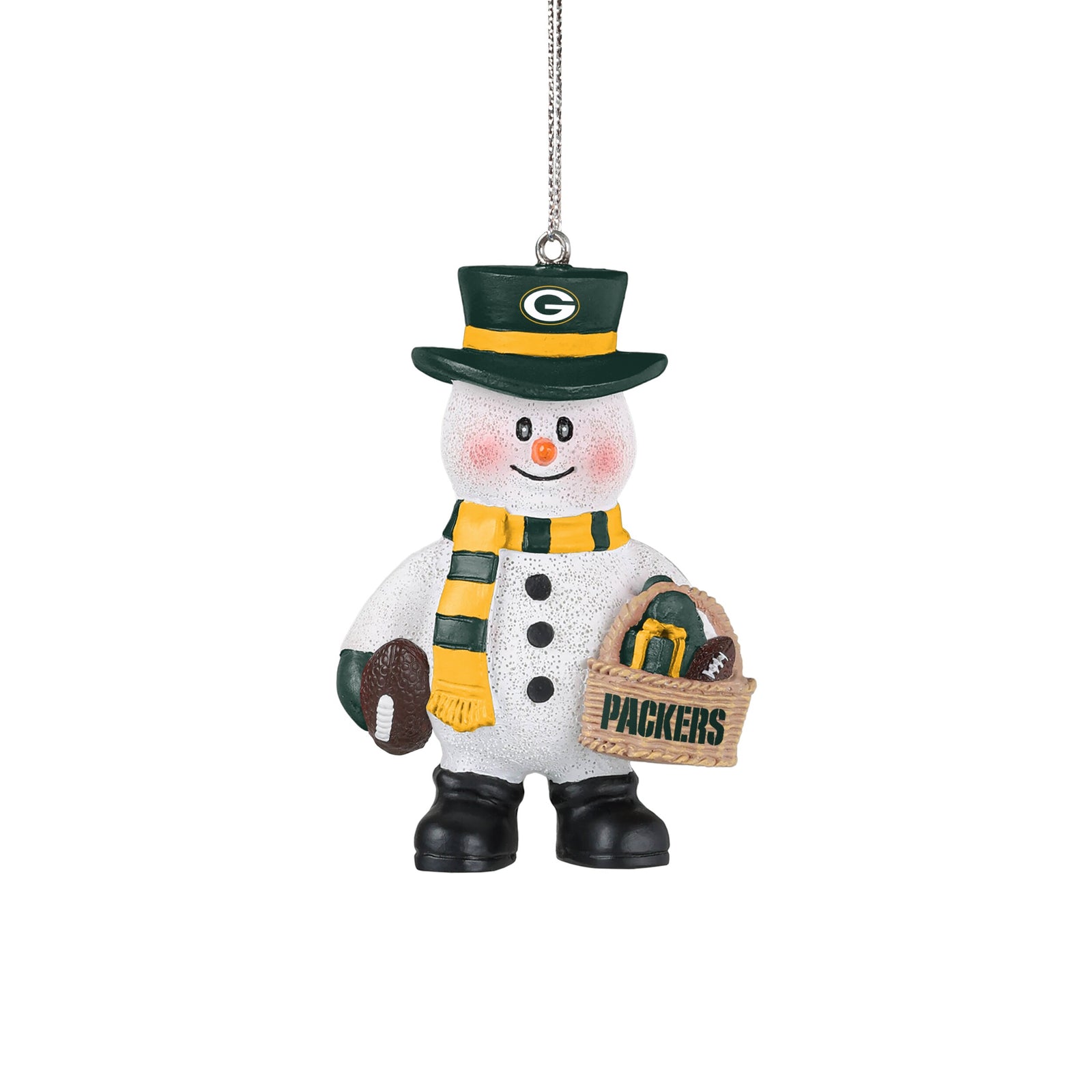 Green Bay Packers NFL Snowman Basket Ornament – (UK Stock) - UKASSNI