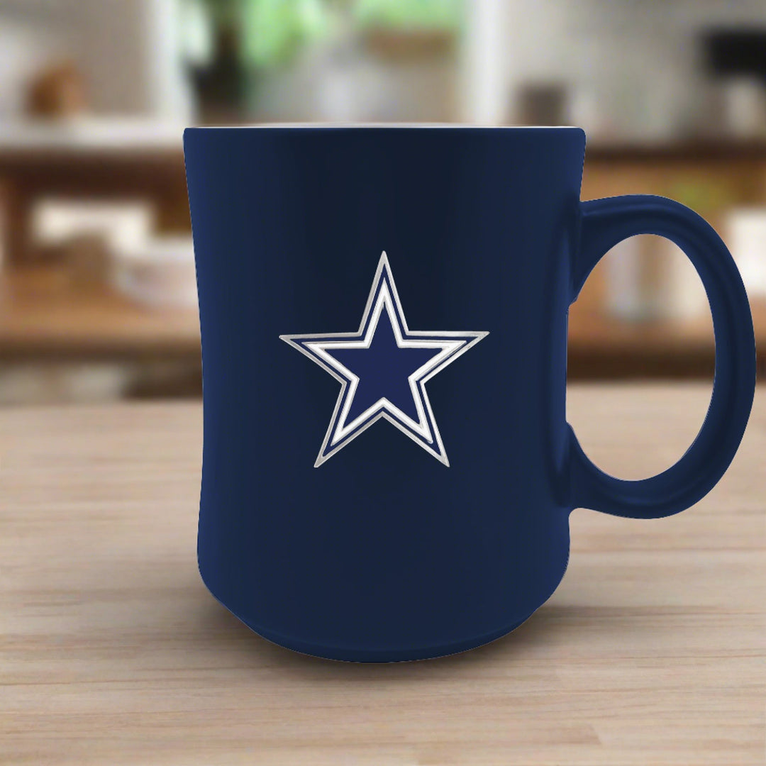 Dallas Cowboys 19oz. Starter Mug - Metal Emblem Logo - UKASSNI