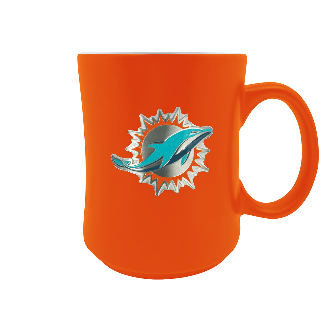 Miami Dolphins 19oz. Starter Mug - Metal Emblem Logo - UKASSNI