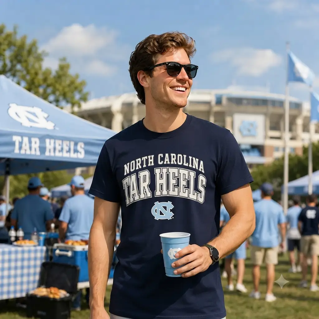North Carolina Tar Heels T-Shirt – NCAA Fanatics Branded – Navy (USA Sourced)