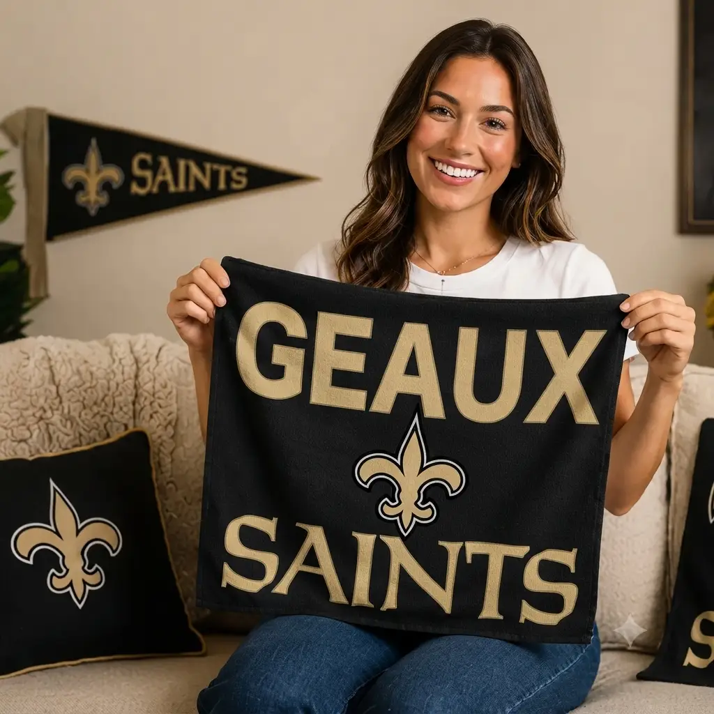 New Orleans Saints Towels – Orleans Saints NFL Wincraft – Black And Gold (UK Ready)