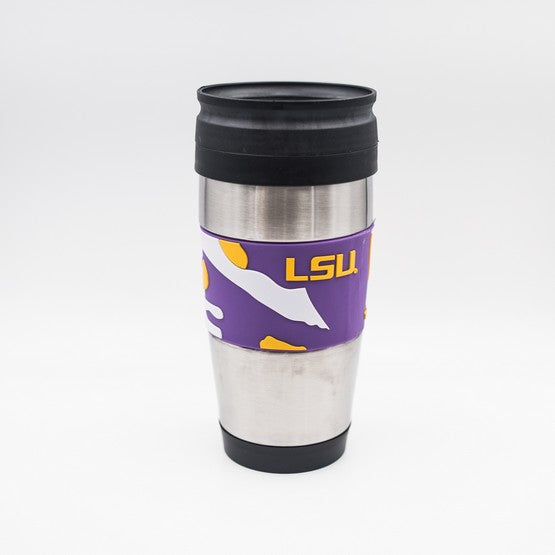 LSU Tigers NCAA UK 15oz. PVC Wrap Travel Mug (UK Stock) - UKASSNI