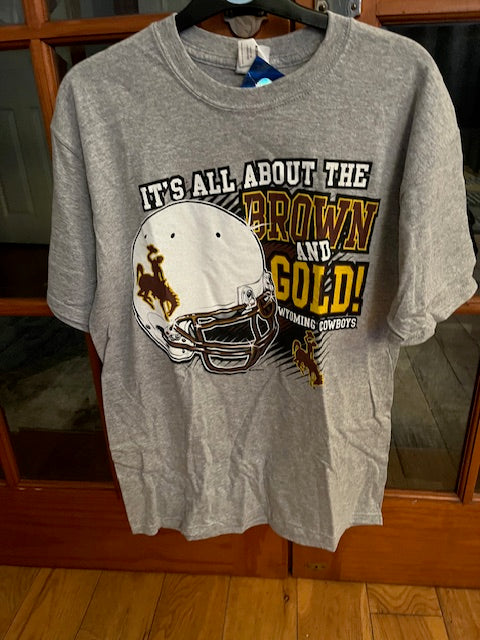 Wyoming Cowboys NCAA UK Fanatics Branded T-Shirt - Gray - UKASSNI