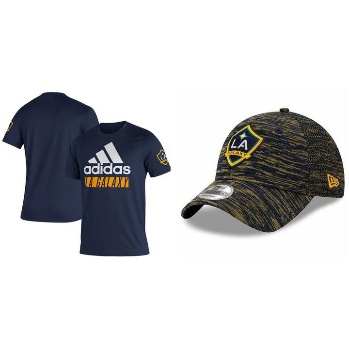 LA Galaxy MLS T-Shirt &amp; Cap Bundle (UK Stock) - UKASSNI