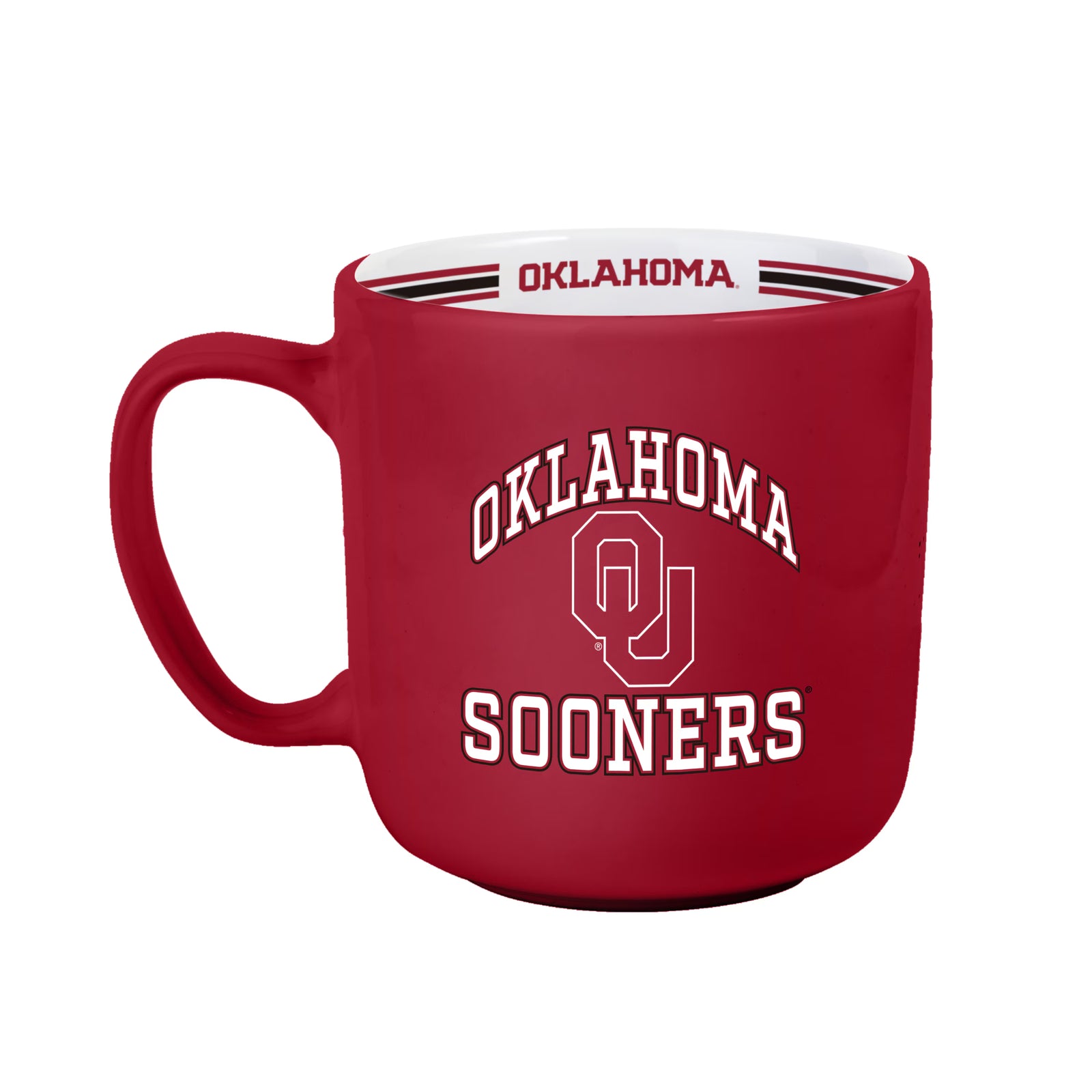 Oklahoma Sooners NCAA 15oz Stripe Mug (UK Stock) - UKASSNI