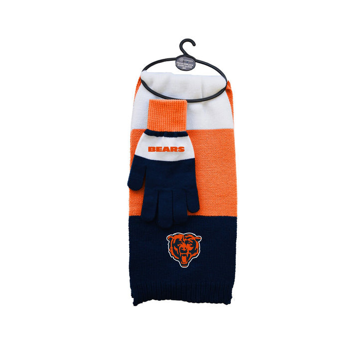 Chicago Bears Tri-Color Scarf &amp; Glove Gift Set (UK Stock) - UKASSNI