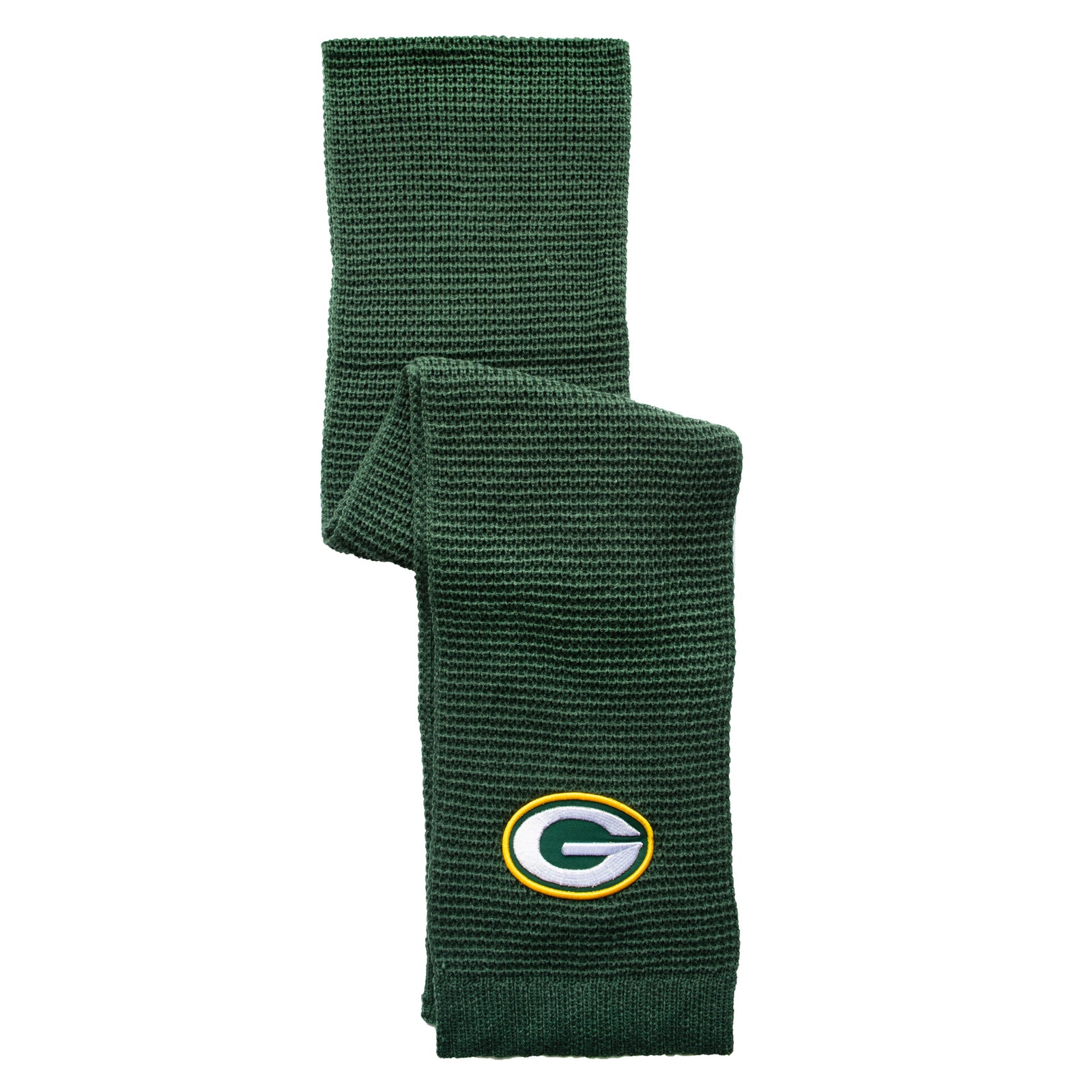 Green Bay Packers NFL Embroidered Logo Waffle Scarf – (UK Stock) - UKASSNI