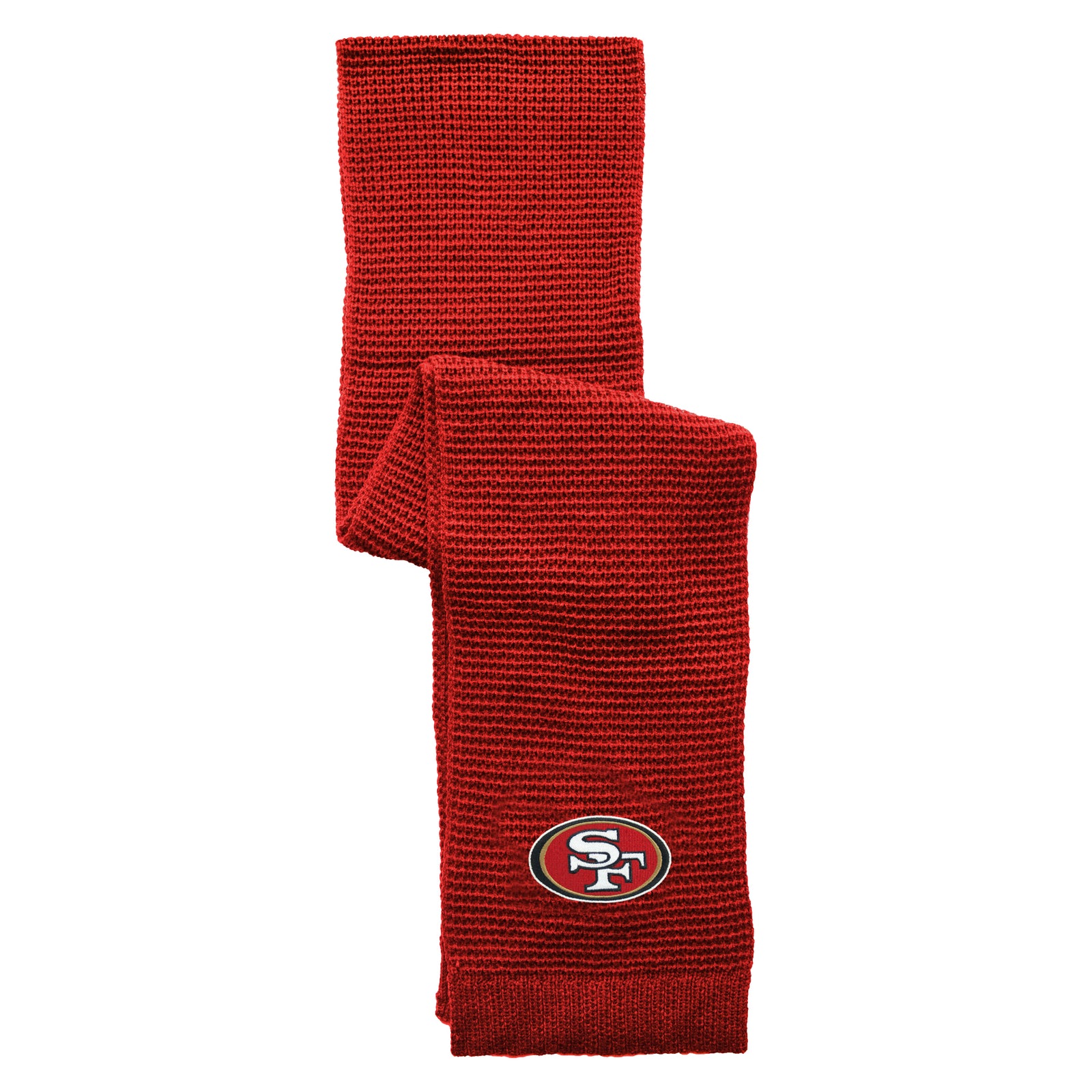 San Francisco 49ers NFL UK Embroidered Logo Waffle Scarf (UK Stock) - UKASSNI