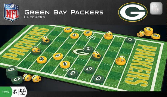 Green Bay Packers Checkers Set (UK Stock) - UKASSNI