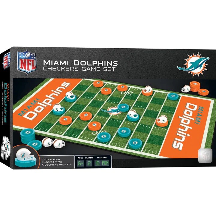 Miami Dolphins Checkers Set (UK Stock) - UKASSNI