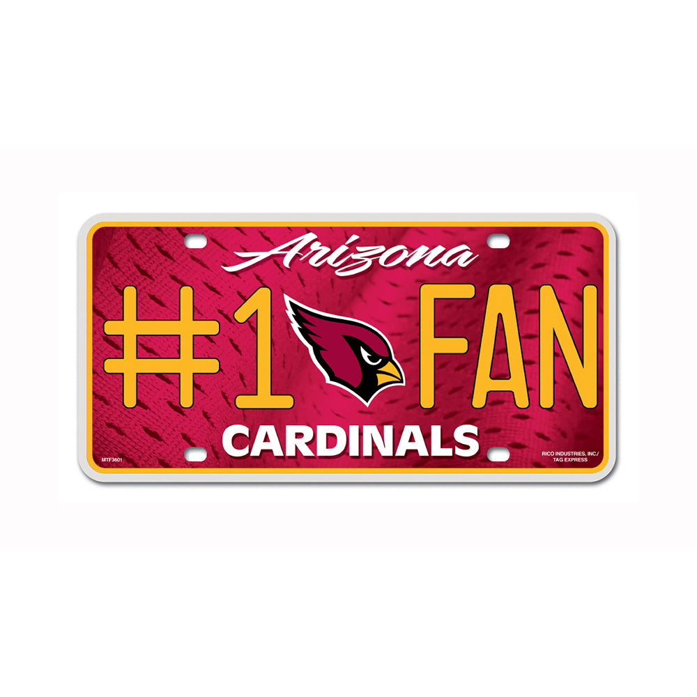 Arizona Cardinals # 1 Fan License Plate - UKASSNI