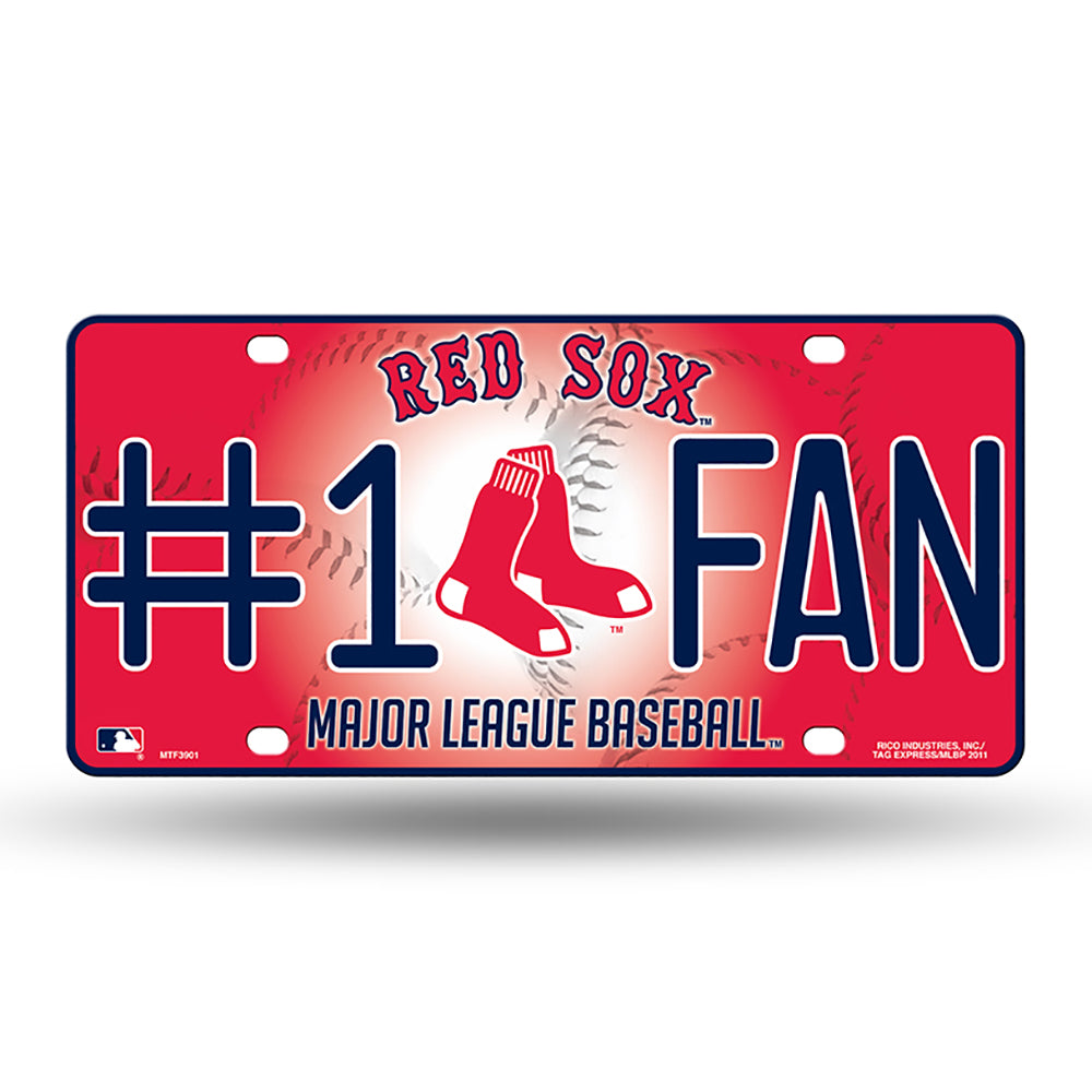 Boston Red Sox Rico Tag MLB UK #1 Fan License Plate – Red (UK Stock) - UKASSNI