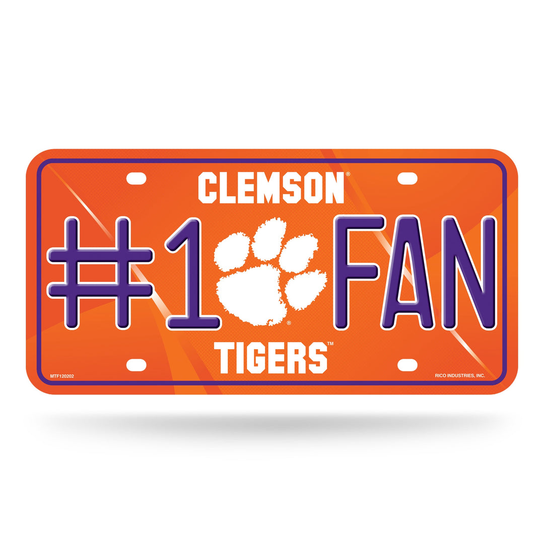Clemson Tigers # 1 Fan License Plate - UKASSNI