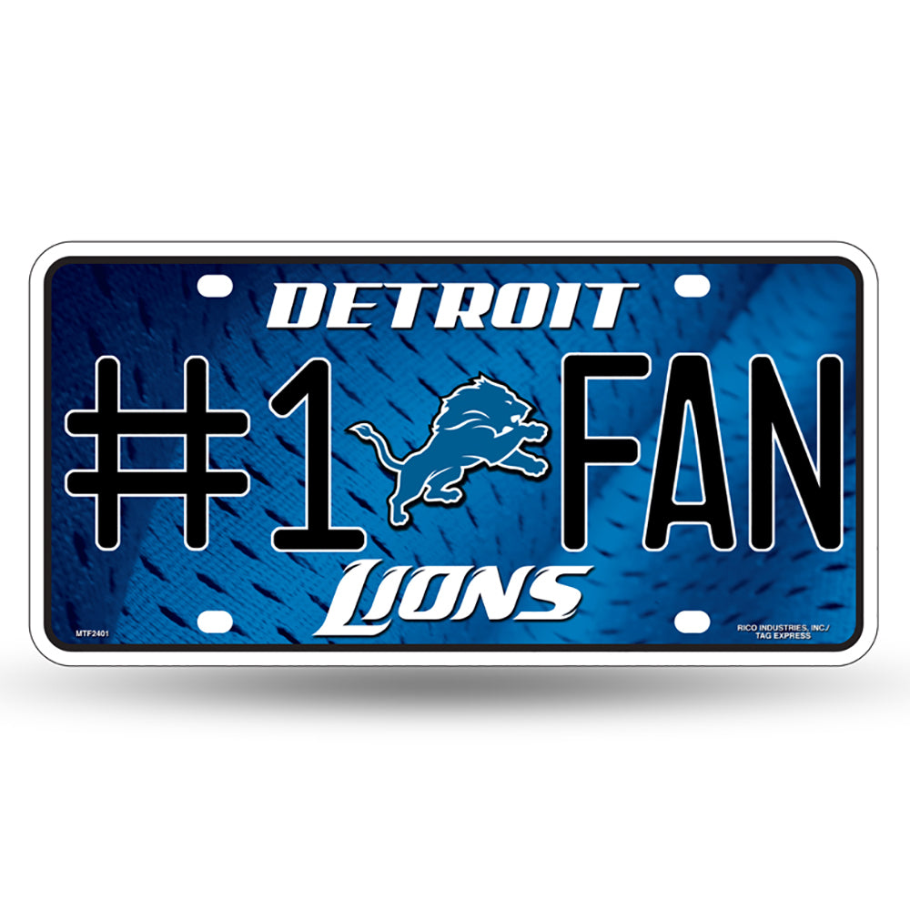 Detroit Lions # 1 Fan License Plate - UKASSNI