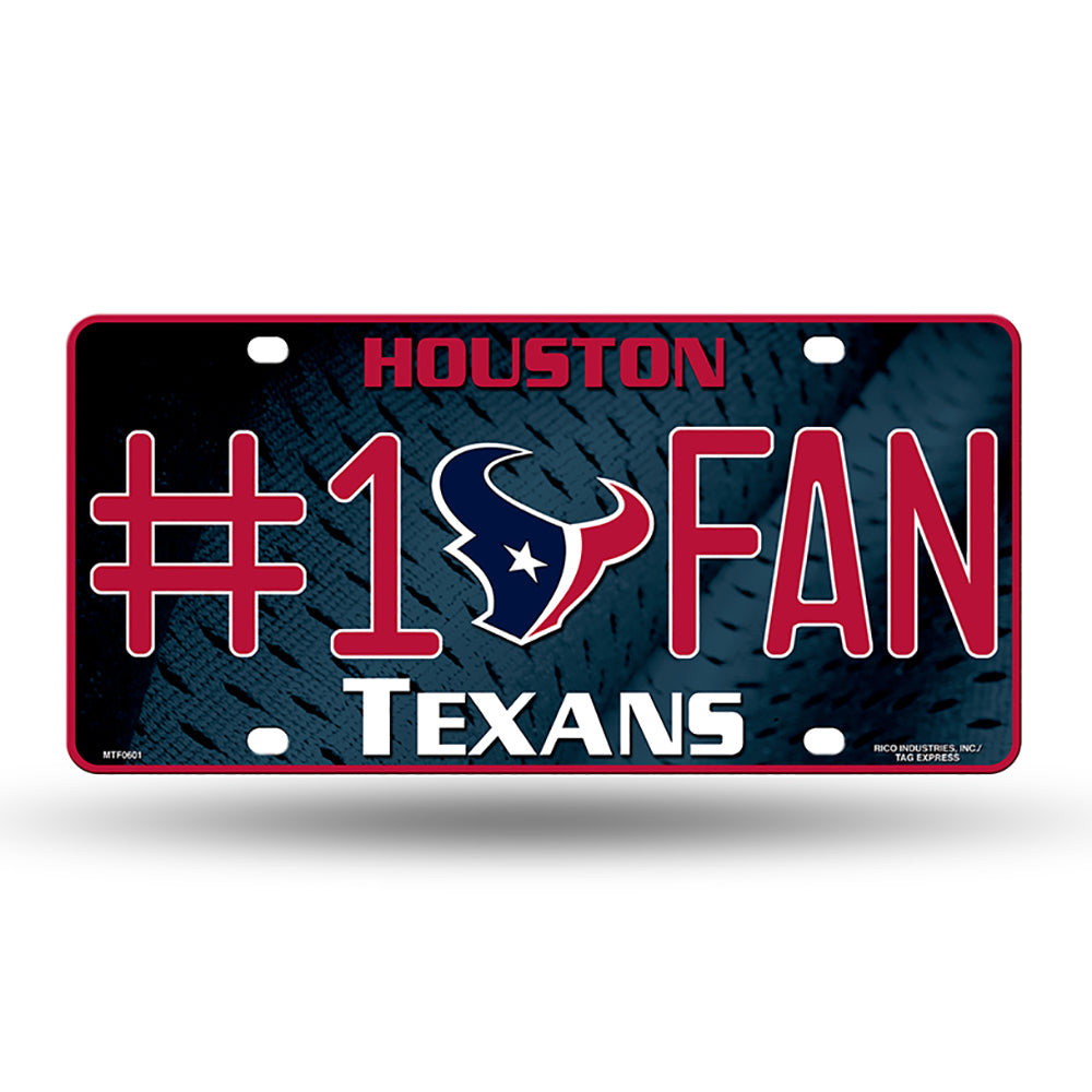 Houston Texans # 1 Fan License Plate - UKASSNI
