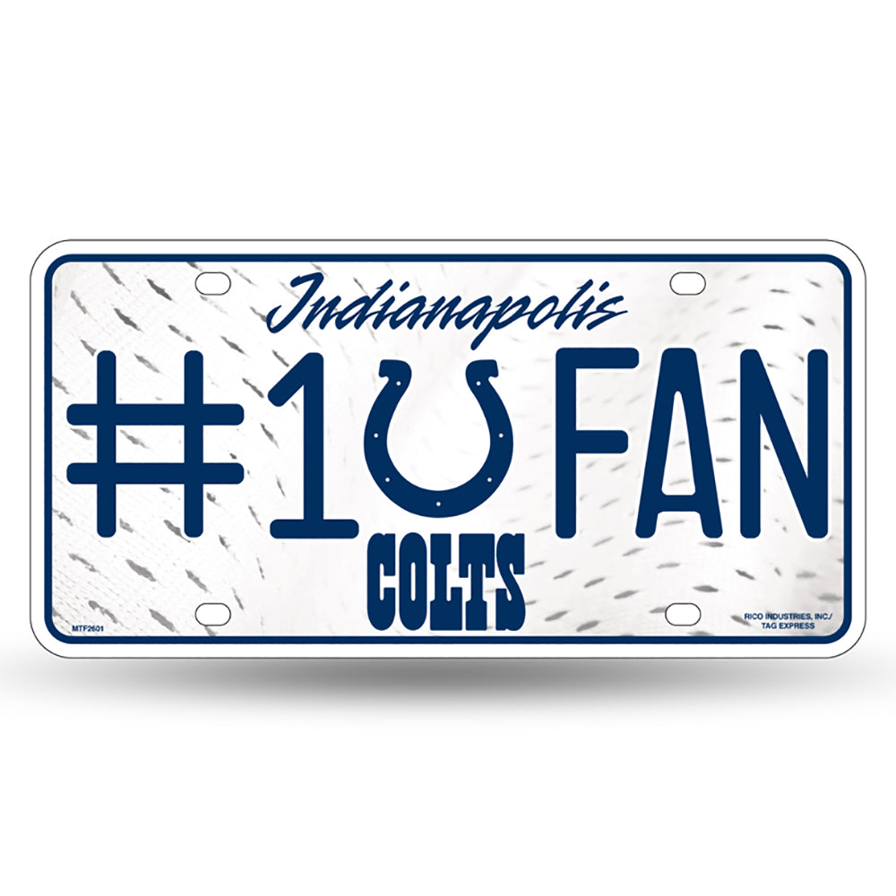 Indianapolis Colts # 1 Fan License Plate - UKASSNI