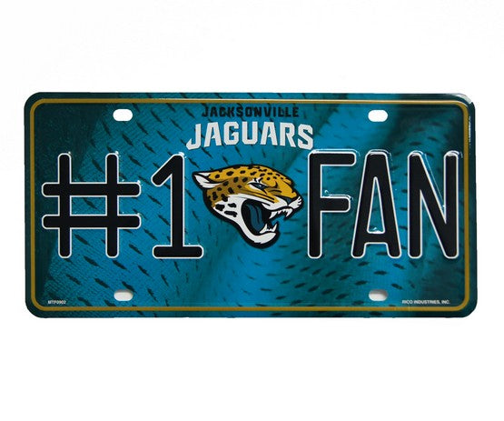 Jacksonville Jaguars # 1 Fan License Plate - UKASSNI