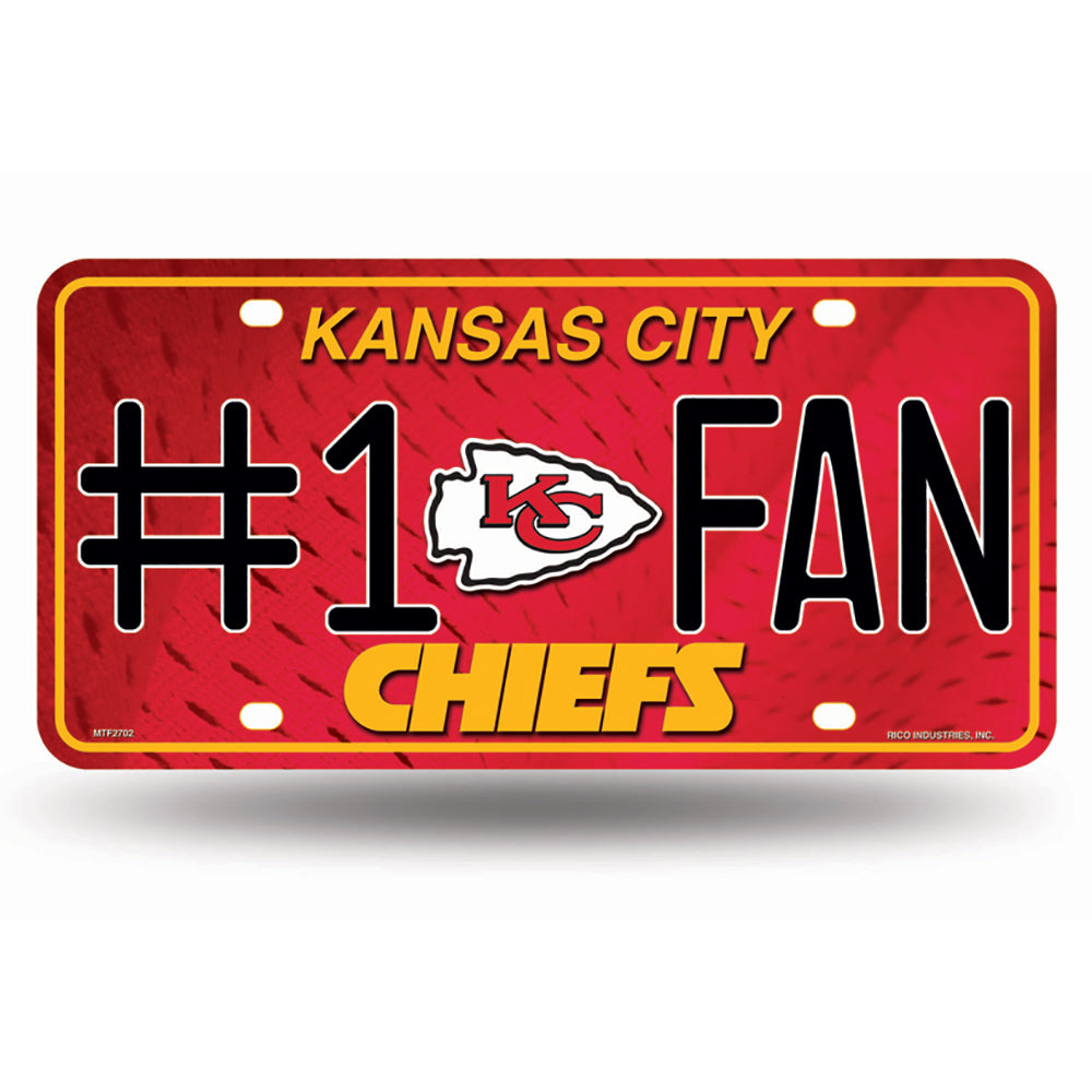 Kansas City Chiefs # 1 Fan License Plate - UKASSNI