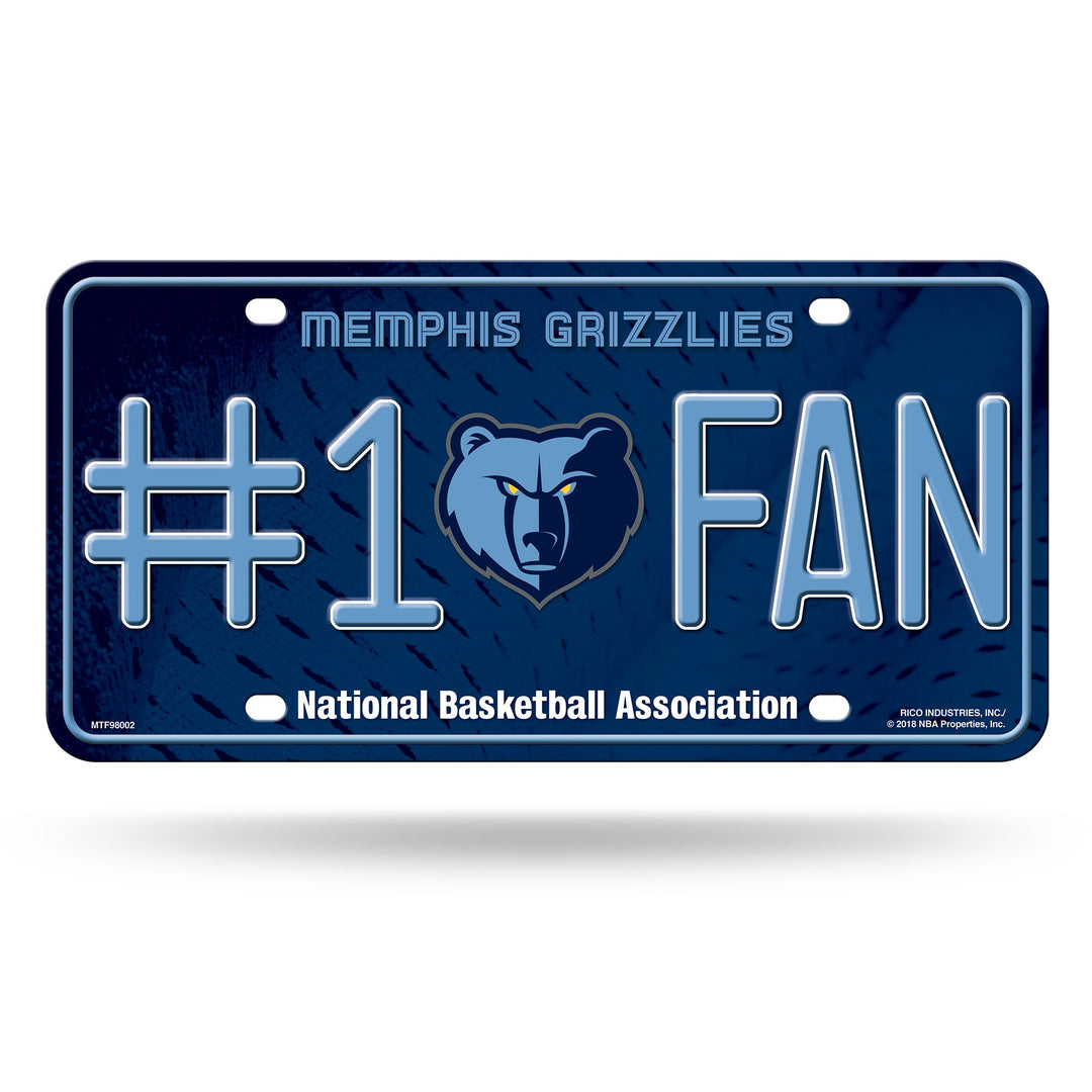 Memphis Grizzlies # 1 Fan License Plate - UKASSNI