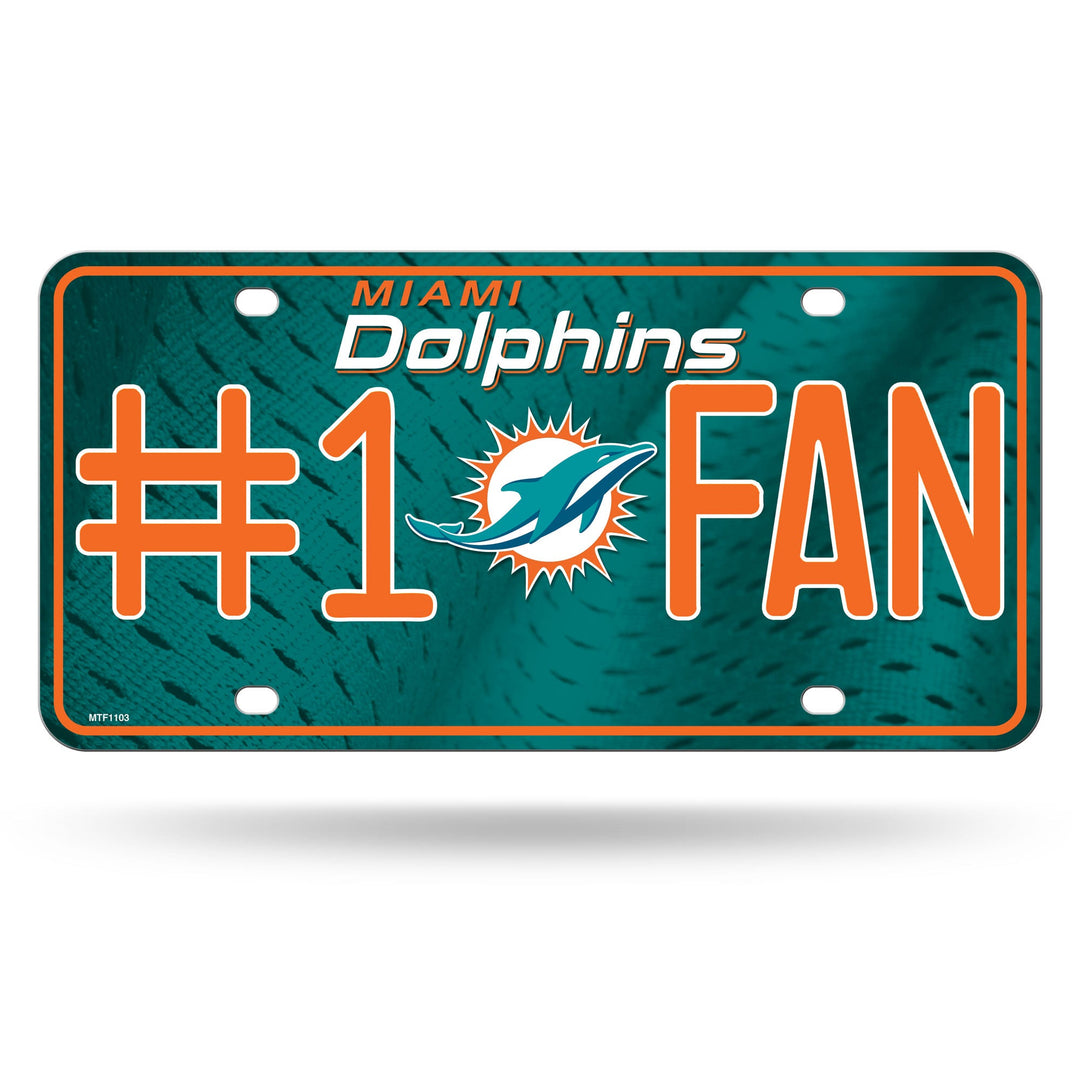 Miami Dolphins # 1 Fan License Plate - UKASSNI