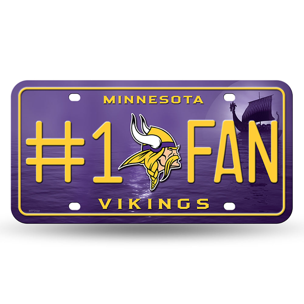 Minnesota Vikings # 1 Fan License Plate - UKASSNI