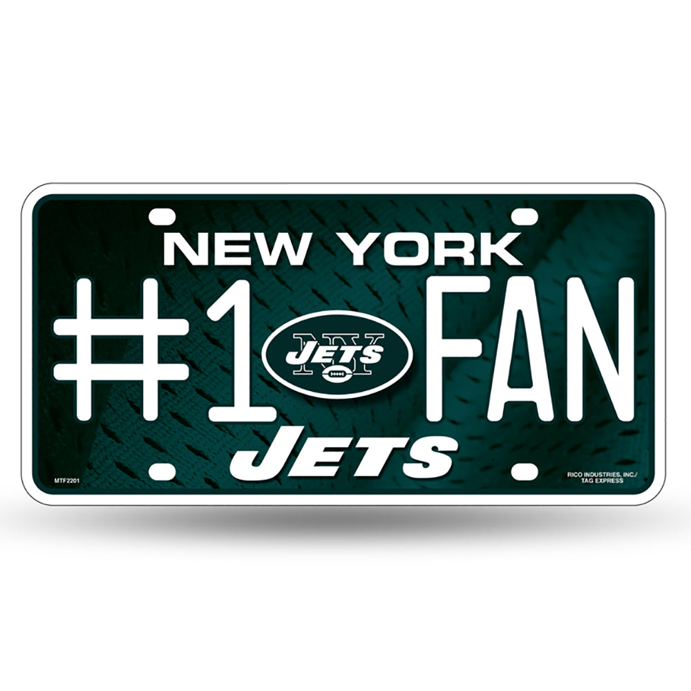 New York Jets # 1 Fan License Plate - UKASSNI