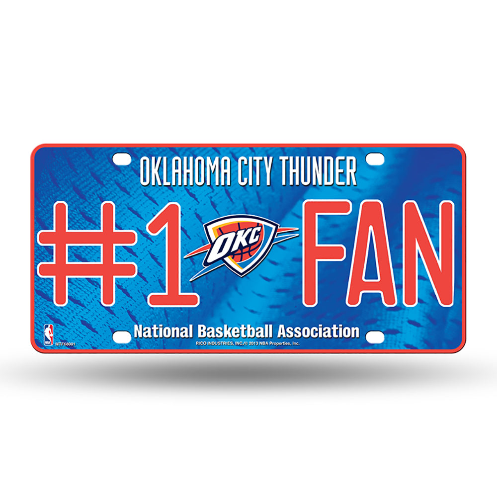 Oklahoma City Thunder # 1 Fan License Plate