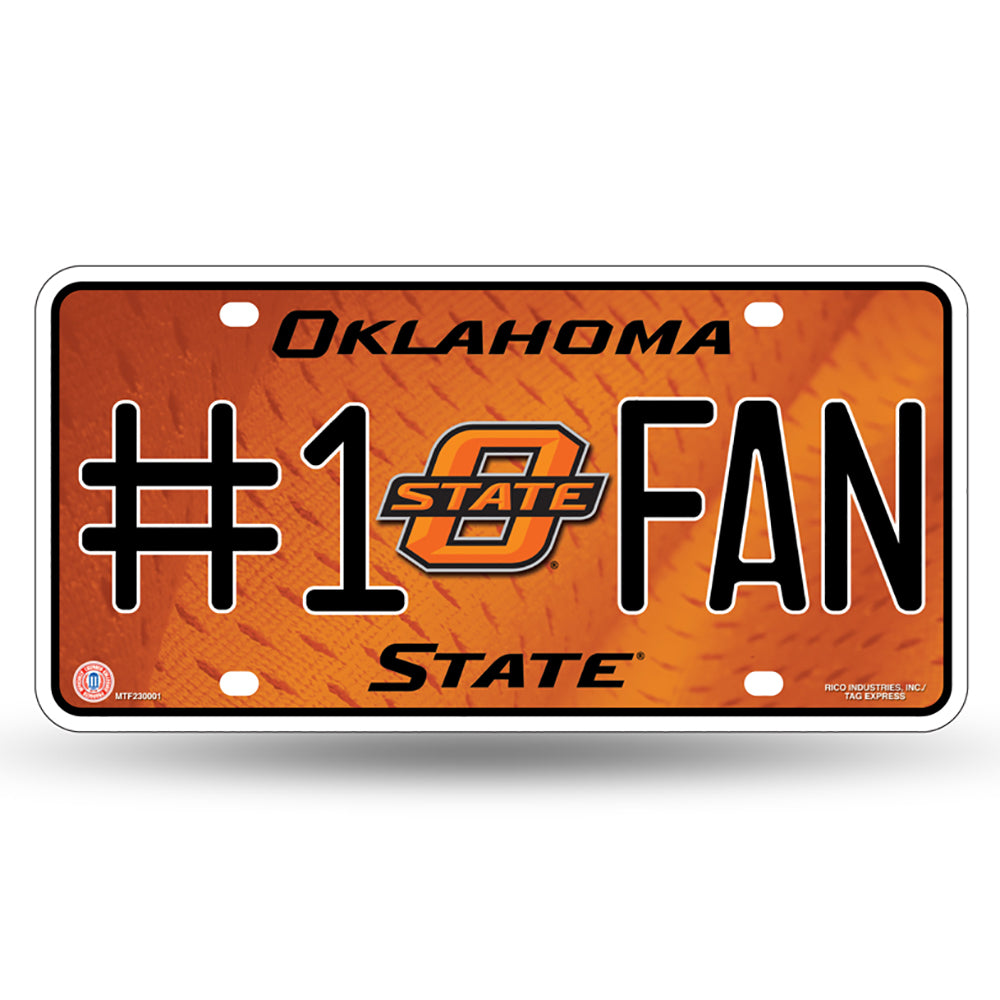 Oklahoma State Cowboys # 1 Fan License Plate - UKASSNI