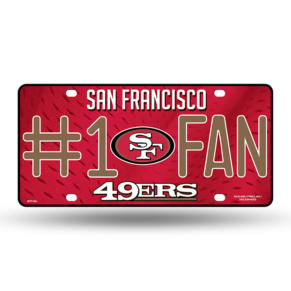San Francisco 49ers # 1 Fan License Plate - UKASSNI