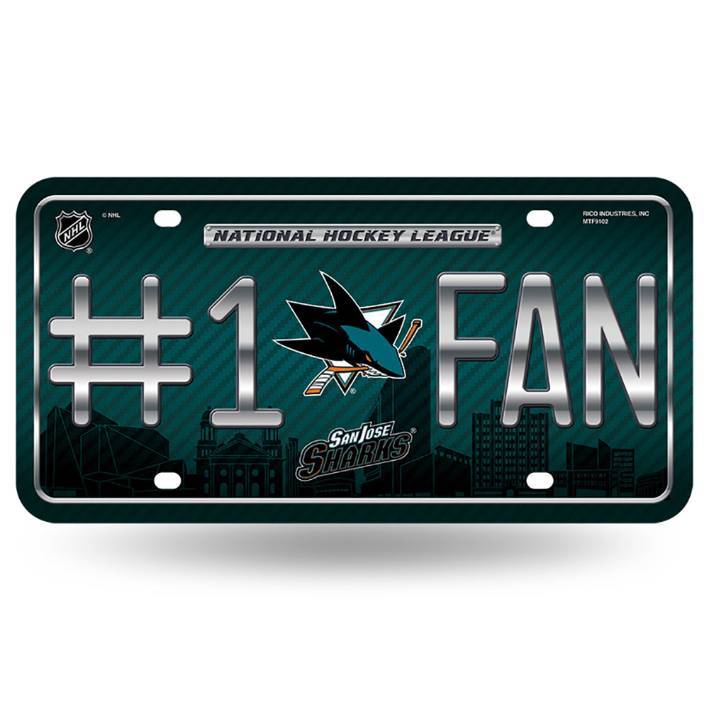 San Jose Sharks # 1 Fan License Plate - UKASSNI