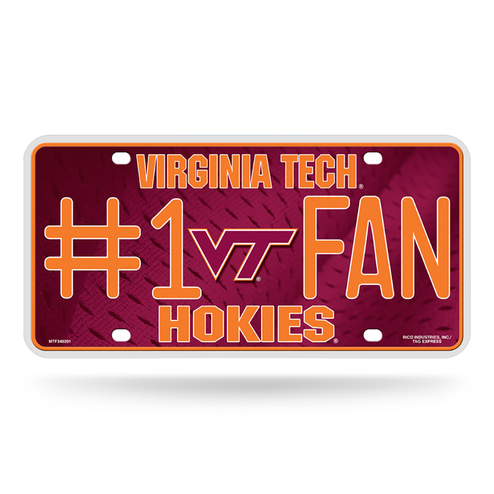 Virginia Tech Hokies # 1 Fan License Plate