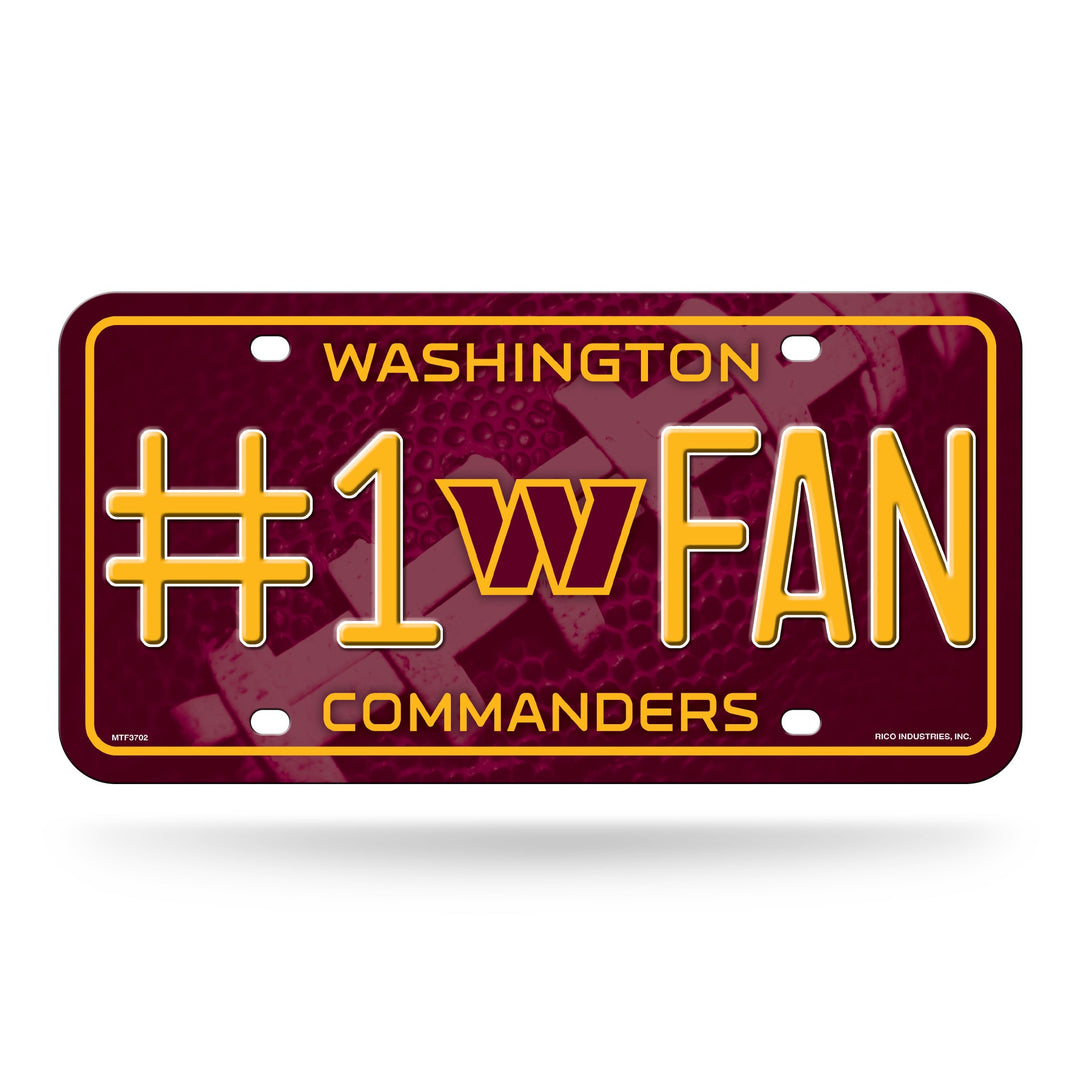 Washington Commanders # 1 Fan License Plate - UKASSNI