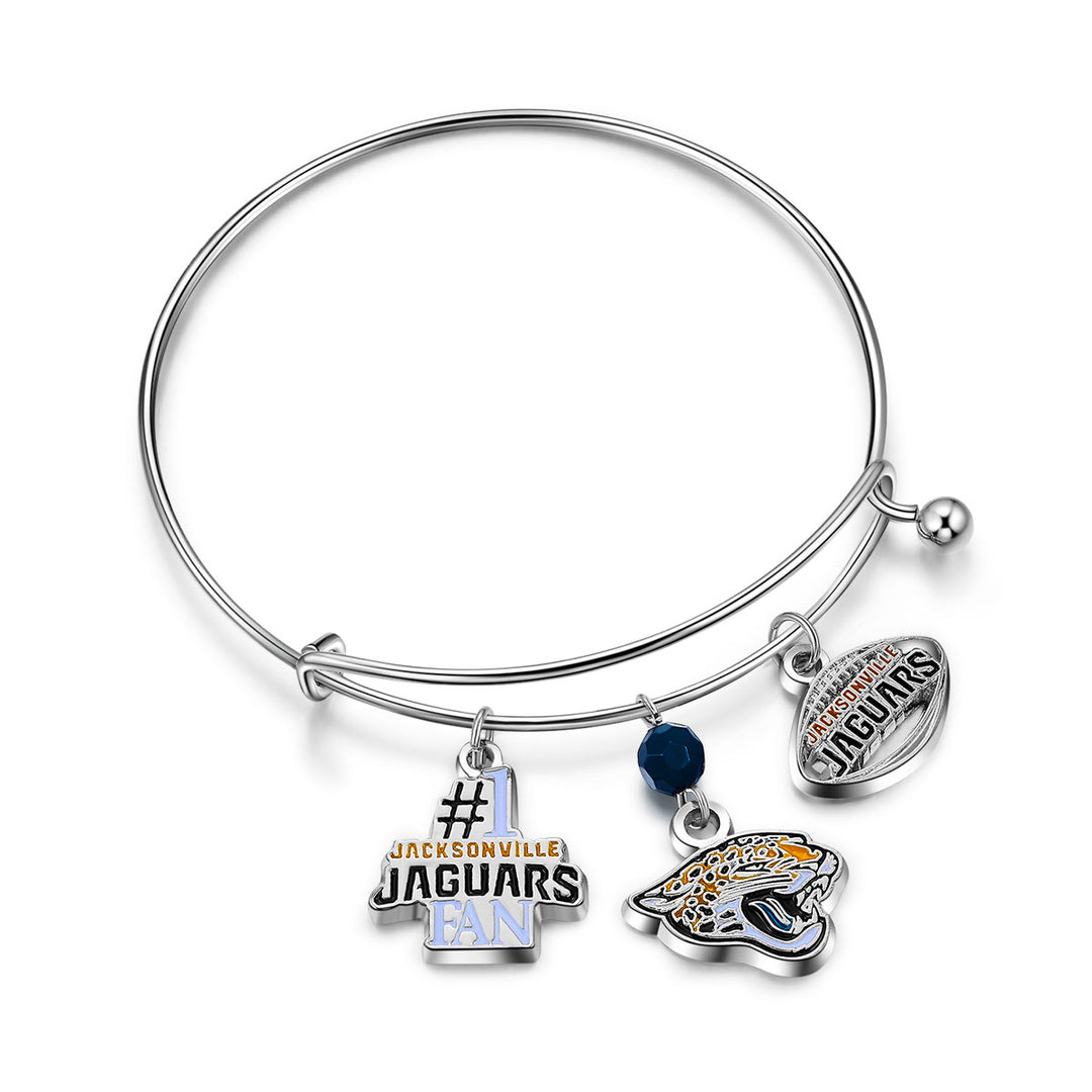 Jacksonville Jaguars NFL 3 Charm Bracelet - UKASSNI