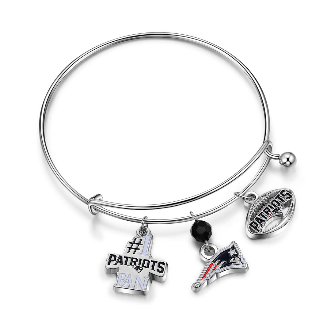 New England Patriots NFL 3 Charm Bracelet - UKASSNI
