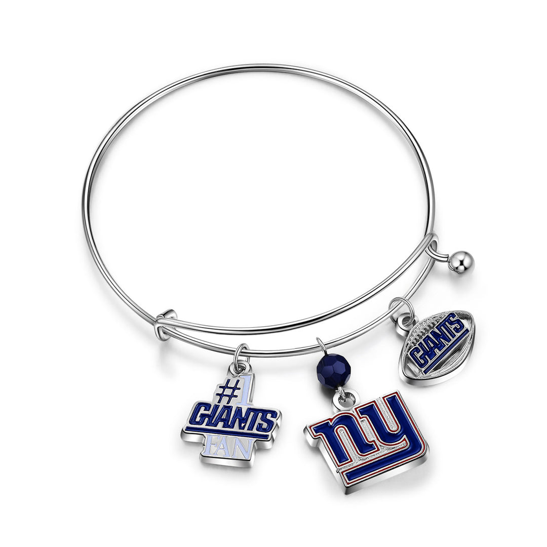 New York Giants NFL 3 Charm Bracelet - UKASSNI