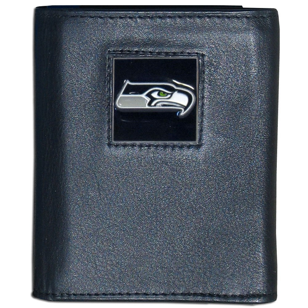 Seattle Seahawks FineGrain Leather Wallet - UKASSNI