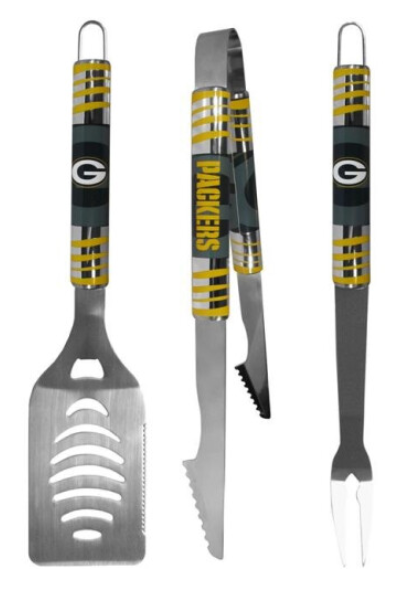 Green Bay Packers Siskiyou UK BBQ Set (3-Piece) (UK Stock) - UKASSNI