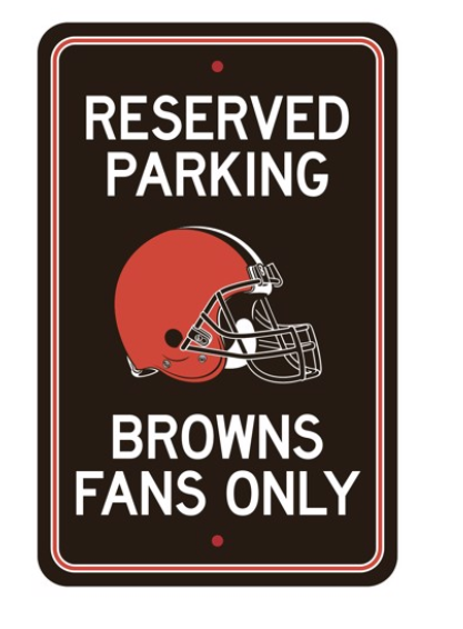 Cleveland Browns NFL Wincraft Reserved Parking Sign – (UK Stock) - UKASSNI