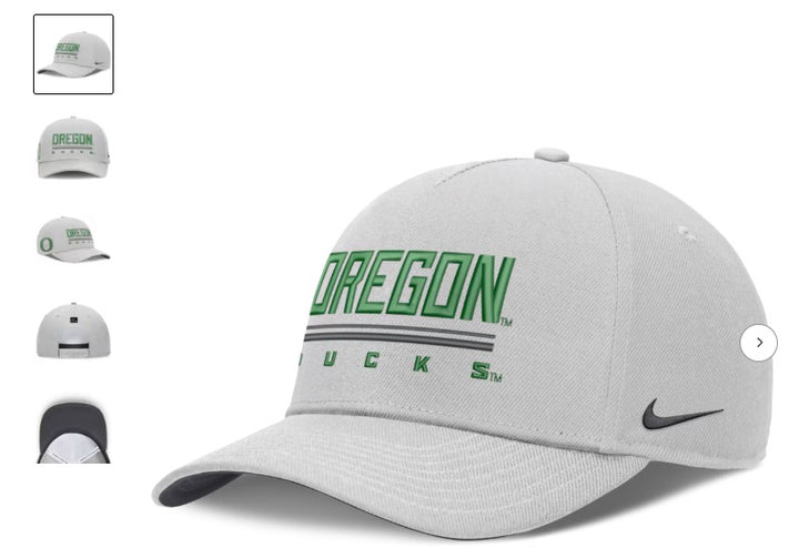 Oregon Ducks Nike 2026 Sideline Dri-FIT Rise Adjustable Hat - NCAA – Gray (USA Sourced)