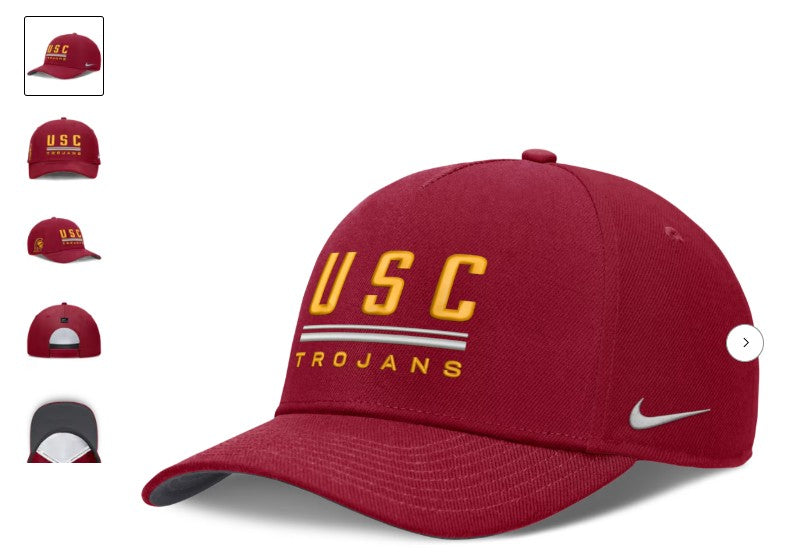 USC Trojans Nike 2026 Sideline Hat - NCAA Dri-FIT Rise – Cardinal (USA Sourced)