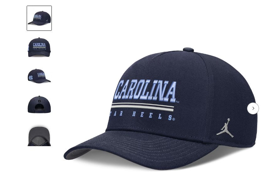 North Carolina Tar Heels Jordan Brand 2026 Sideline Dri-FIT Rise Adjustable Hat - NCAA – Navy (USA Sourced)