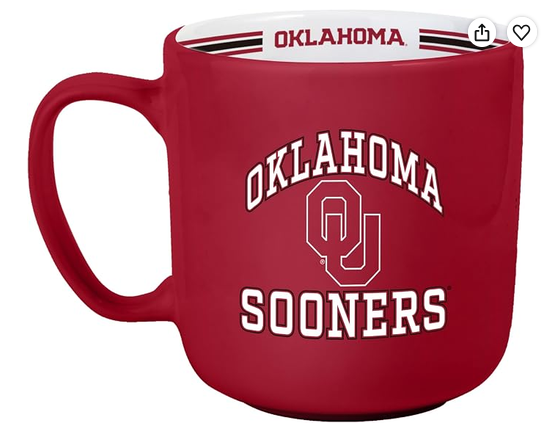 Oklahoma Sooners NCAA Mug - Stripe 15oz (Fast Dispatch)