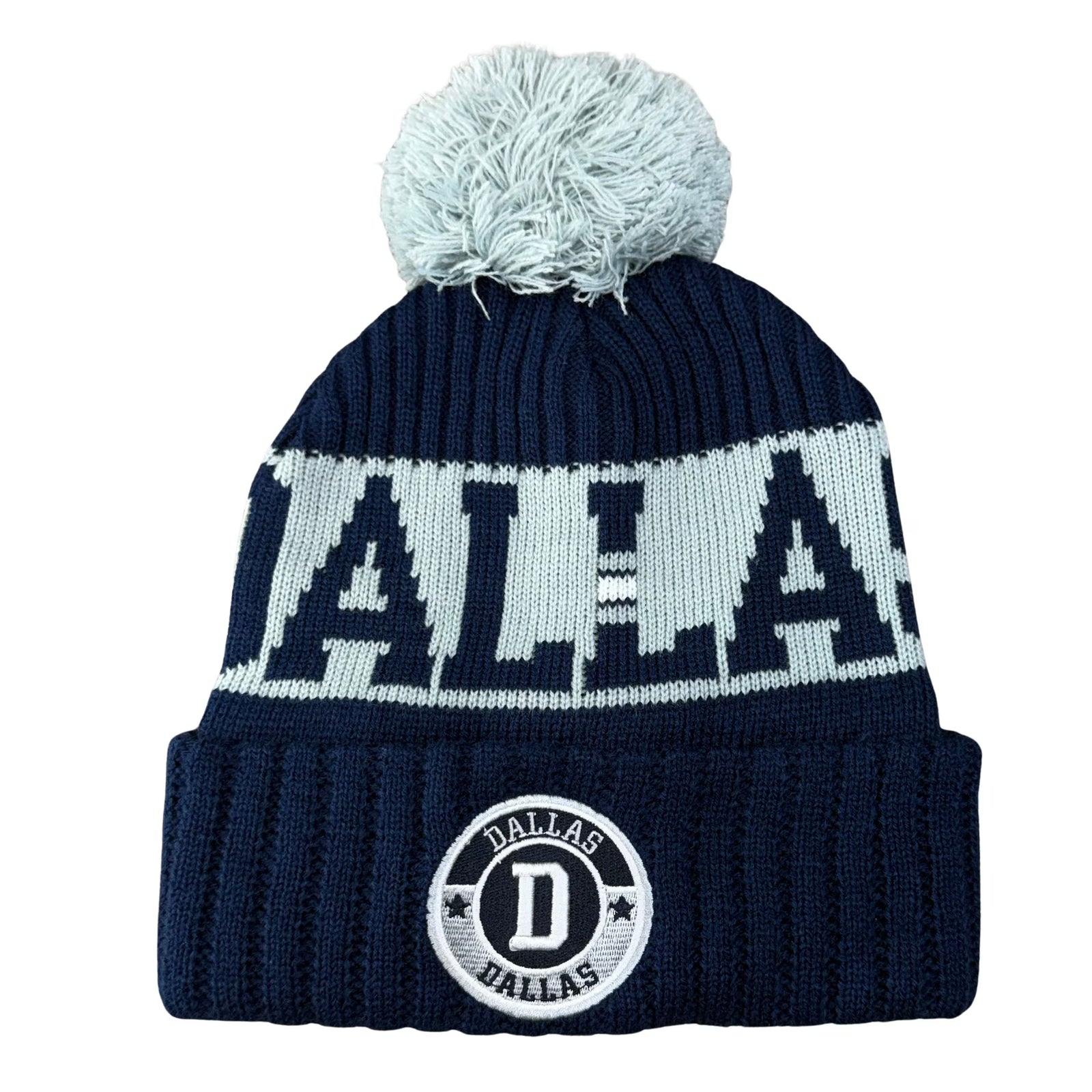 Dallas Cowboys NFL Knit Hat – Solid Colour – Navy/Gray (UK Stock) - UKASSNI