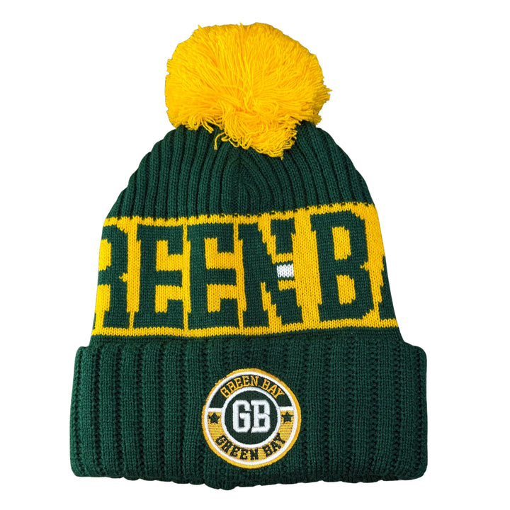 Green Bay Packers NFL Knit Hat – Solid Colour – Green/Yellow (UK Stock) - UKASSNI