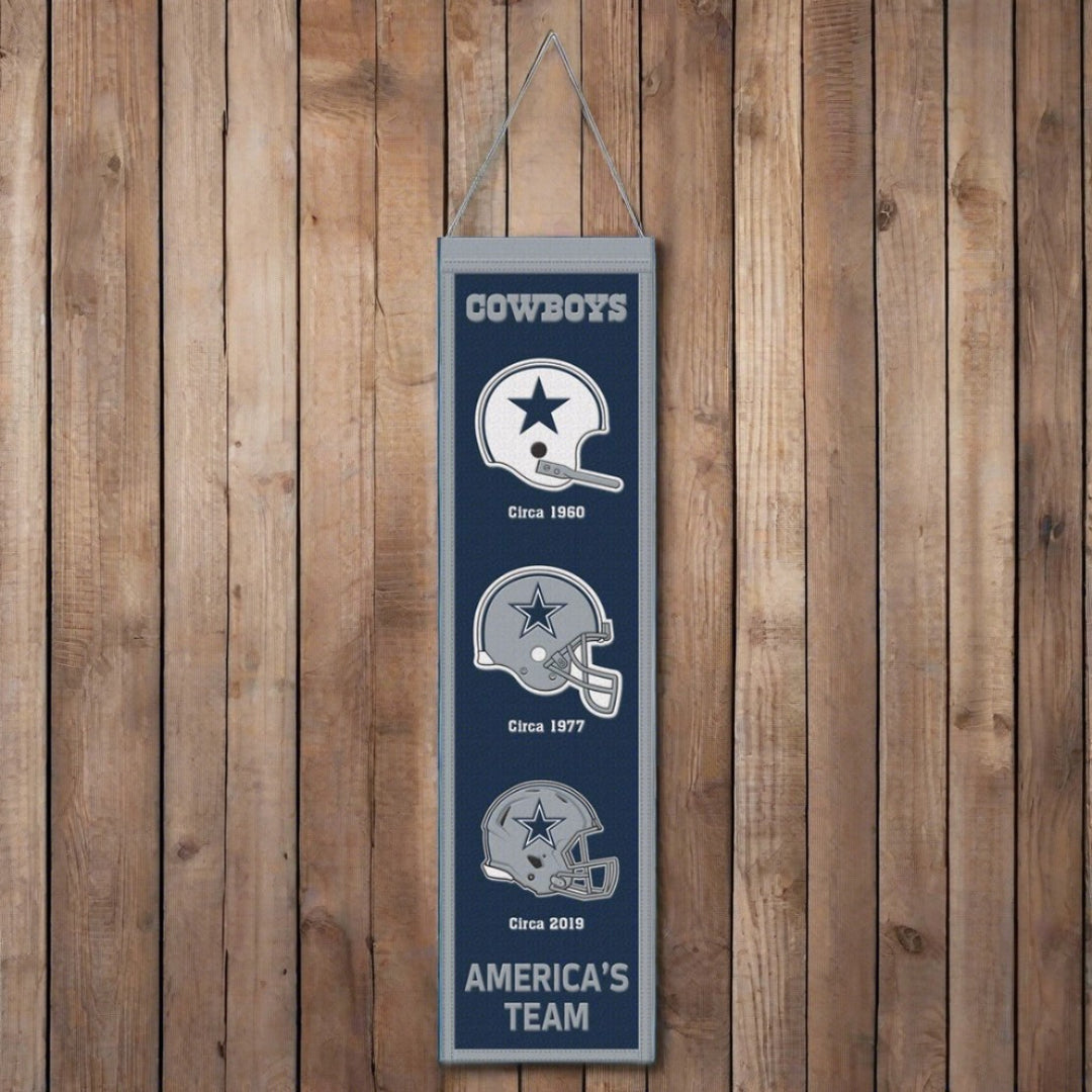 Dallas Cowboys UK 8" x 32" Evolution Wool Banner - UKASSNI