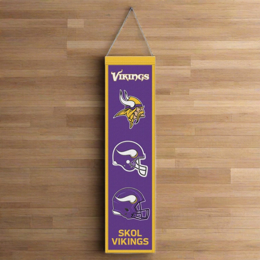 Minnesota Vikings UK 8" x 32" Evolution Wool Banner - UKASSNI