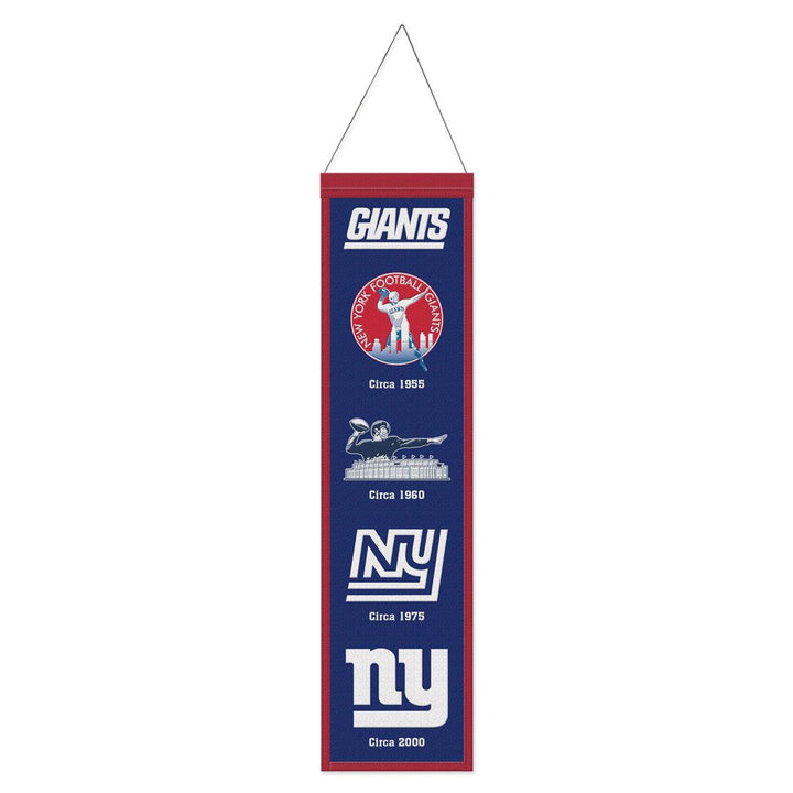 New York Giants Wincraft 8" x 32" Evolution Wool Banner (UK Stock) - UKASSNI