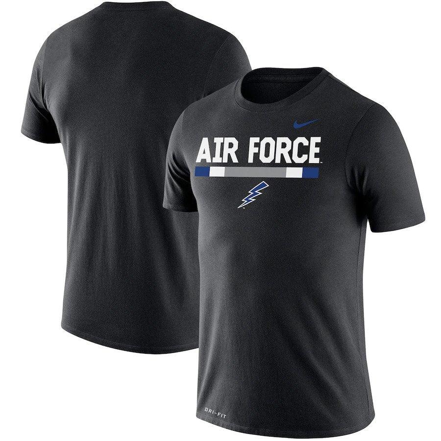 Air Force Falcons NCAA UK Medium Nike Team DNA Legend Performance T-Shirt – Black (UK Stock) - UKASSNI