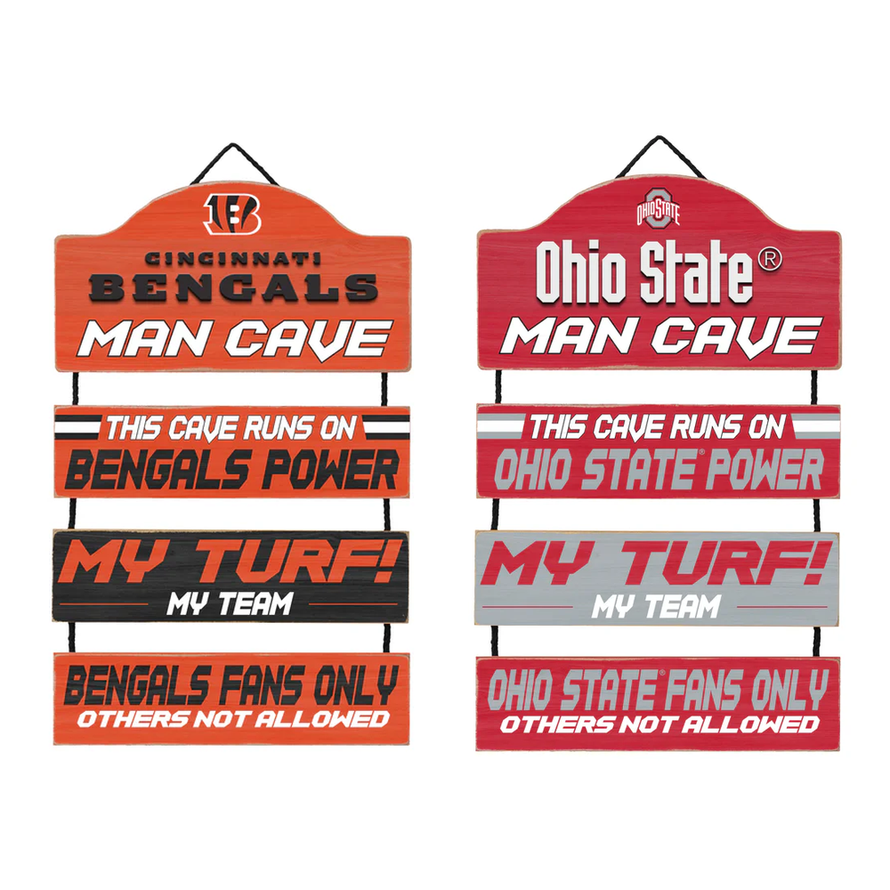 Ohio Teams Bundle: Cincinnati Bengals & Ohio State Buckeyes Man Cave Sign – (UK Stock) - UKASSNI